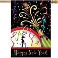 thumbnail image 4 of Happy New Year Clock Winter New Year’s House Flag 40" x 28", 4 of 7