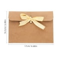thumbnail image 2 of OULII 50Pcs Kraft Paper Envelopes with Ribbon Bow for Greeting Cards Invitations and Office Use Beige, 2 of 8