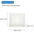 thumbnail image 2 of Uxcell 4 Pcs Copas de Caucho Cuadradas para Muebles, Protectores de Piso Cuadrados Transparentes para Pisos Ajuste 1.4 - 2.2 pulgadas, 2 of 5