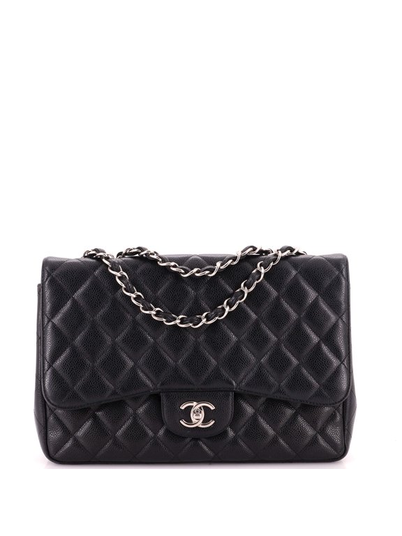 Pre-Owned Vintage Classic Single Flap Bag Quilted Caviar Jumbo By Rebag