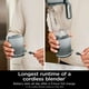 thumbnail image 2 of Ninja Blast Max, Portable Blender + Twist & Go, Personal Blender, Ninja Blender, Smoothie, Blend, Ice Crush, 3 Programs, Cordless, 22 oz removable Vessel, Dishwasher Safe, Leakproof, Silver, BC251SL, 2 of 5