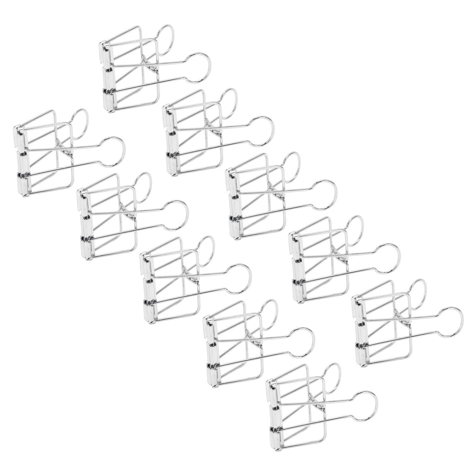 Rupoun 51mm Large Metal Binder Clips, Silver Hollow Paper Clamps for Office, 30 Count