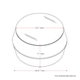 thumbnail image 2 of CorLiving Parksville Resin Wicker and Steel Round Outdoor Coffee Table with Tempered Glass Top, Grey, 2 of 5