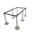 thumbnail image 2 of PreAsion 6Pcs Black Retractable Belt Crowd Control Barrier Posts Queue Management Safety System for Events Parties Or Crowd Control 2M, 2 of 6