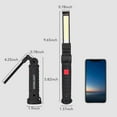 thumbnail image 6 of BN-LINK 2 Pack LED Work Light, Rechargeable COB Light with Magnetic Base and Hook, 360°Rotate and 5 Modes, Cordless & Folding Flashlight for Workshop, Household(Black), 6 of 8
