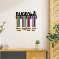 thumbnail image 6 of Rugby Medal Hanger Display Medal Holder Rack Frame Sports Metal Hanging Athlete Awards Iron Wall Mount Decor Over 60 Medals, 6 of 7