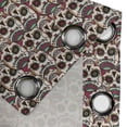 thumbnail image 3 of Ambesonne Colorful Grommet Curtain Single Panel, Paisley Floral Pattern, 50"x60", Cream Green Red, 3 of 5