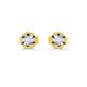 thumbnail image 2 of Bizzarro - Aretes tipo Broqueles De Oro Amarillo 14K Con Platinado Y 11Pts De Diamante Bizzarro Aretes, 2 of 2