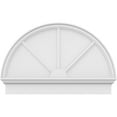thumbnail image 3 of Ekena Millwork 38"W x 25-3/4"H x 2-3/4"P Half Round 3 Spoke Architectural Grade PVC Combination Pediment, 3 of 7