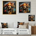 thumbnail image 4 of Designart "Graphite Portrait of a Pirate" People Framed Wall Art Decor - Modern Black Pirate Bedroom Framed Canvas Wall Art, 4 of 6