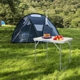 thumbnail image 2 of Heavy-Duty Aluminum Folding Table 23.62×31.5×27.56in, A‑Frame, Lightweight, for Camping Picnic BBQ Indoor Outdoor White/Grey, 2 of 12