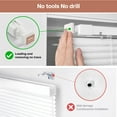 thumbnail image 2 of LazBlinds No Tools No Drill Cordless 1" Vinyl Mini Blinds, 100% Privacy S-Curve Blinds for Indoor Windows, Room Darkening Horizontal Window Blinds and Shades for Home, 33" W x 36" H, White, 2 of 6