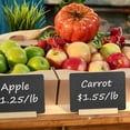 thumbnail image 3 of Moncolis 5-Pack Two-Sided Chalkboard Signs with Wood Stands, Farmers Market Display, 7.9" x 5.5", 3 of 7