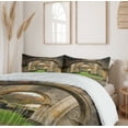 thumbnail image 6 of Ambesonne Antique Duvet Cover Set, Autumn Ruins View, 2-Calking, Sand Brown and Green, 6 of 7