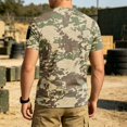 thumbnail image 6 of Workout Shirts for Men Gym Quick Dry Athletic Short Sleeve Sports T-Shirt Moisture Wicking Camo Print, 6 of 7