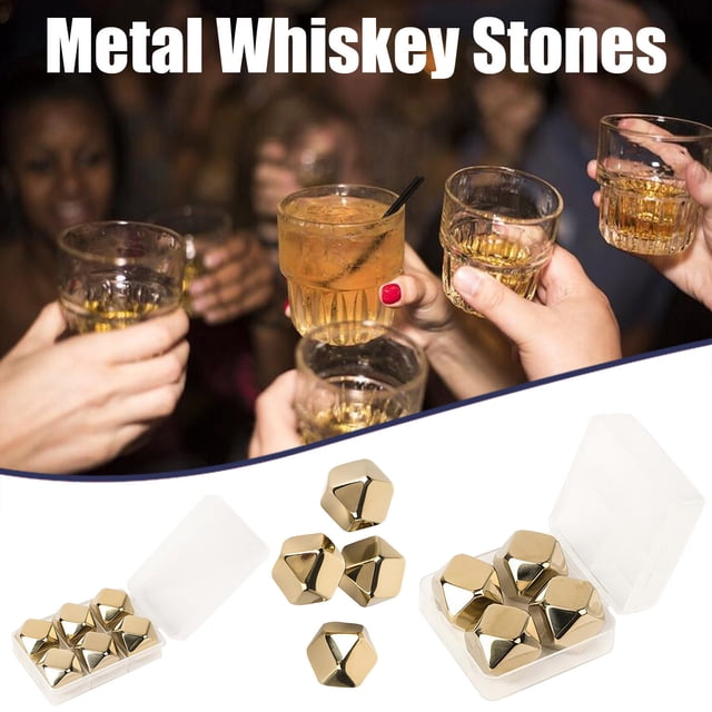 Iumwxz Kitchen Gadgets Metal Whiskey Stones Gifts Presents Cool Gadgets for Husband Grandpa Kitchen Utensil Set Gold Stell Reduced Price