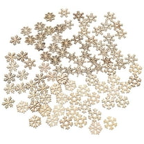 Raindrops Christmas Wood Snowflake DIY Craft Wood 100pcs