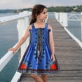 thumbnail image 2 of YunPes Toddler Summer Dress Girls' Boho African Sundress - Sleeveless Dashiki Print Cotton Play Dress for Toddlers 1-5Y, 2 of 9