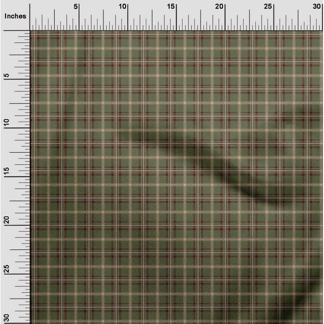 oneOone Georgette Viscose Fabric Tartan Check Print Fabric BTY 42 Inch Wide