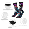 thumbnail image 4 of Balery Rock Skull Singer Calcetas Largas con Estampado para Hombre y Mujer – Suaves y Transpirables, Talla Única (US 5-11), 4 of 6