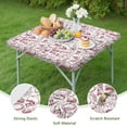 thumbnail image 4 of Red Football Event Elements Pattern Square Fitted Tablecloth with Elastic Edge,Square Table Cover,Washable Elastic Table Cover for Home Kitchen Party Decor 34"x34", 4 of 6