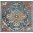 thumbnail image 2 of SAFAVIEH Crystal Debra Southwestern Area Rug, Teal/Rose, 7' x 7' Square, 2 of 9