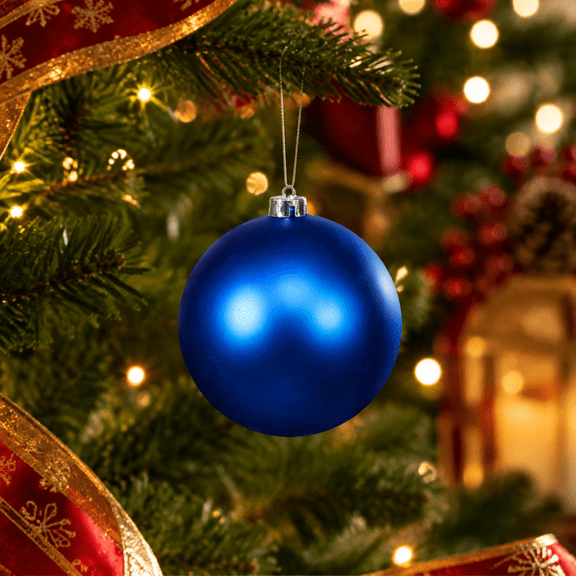 Set of 1 Christmas Ornament Ball for Christmas Tree, 4.72 Inch Large Hanging Ornament for Home Holiday Display Xmas Party Fireplace Stair Wreath Indoor Decorations