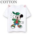 thumbnail image 3 of Bonita camiseta de algodón de verano de Mickey Mouse a la moda para niños y niñas, informal, con dibujos animados, de manga corta, con estampado de Anime Disney para niños, 3 of 5