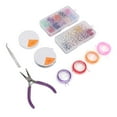 thumbnail image 2 of DIY Jewelry Making Kit, Glass Beads Complete Jewelry Making Kit Colorful Beads Safe Artificial Pearls Sorted Box Vibrant  For Home For Men, 2 of 8