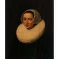 thumbnail image 2 of Johannes Paulus Moreelse 15x18 Black Ornate Wood Framed Double Matted Museum Art Print Titled - Portrait of a Lady, 2 of 5