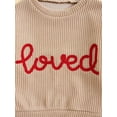 thumbnail image 6 of Kids Sweater, Long Sleeve Crew Neck Letters Warm Winter Pullover Valentines Day Tops for Girls Boys, 6 of 9