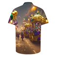 thumbnail image 4 of JURANMO Carnival Shirts for Men Casual Button Down Lapel Short Sleeve Hawaiian Shirts Fashion Mardi Gras Print Blouse Tops Multicolor S My Orders Placed By Me, 4 of 6