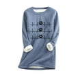 thumbnail image 2 of DPTALR Chemise Décontractée d'Hiver à Manches Longues pour Femmes, Col Rond, Ample, Imprimée, 2 of 3