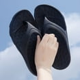thumbnail image 6 of Flip-Flops for Women Flat Heel Non-Slip Open Toe Slip-on Indoor House Slippers Outdoor Slides Thong Women Footwear Causal Summer Dressy Beach Shoes Black 8.5, 6 of 10