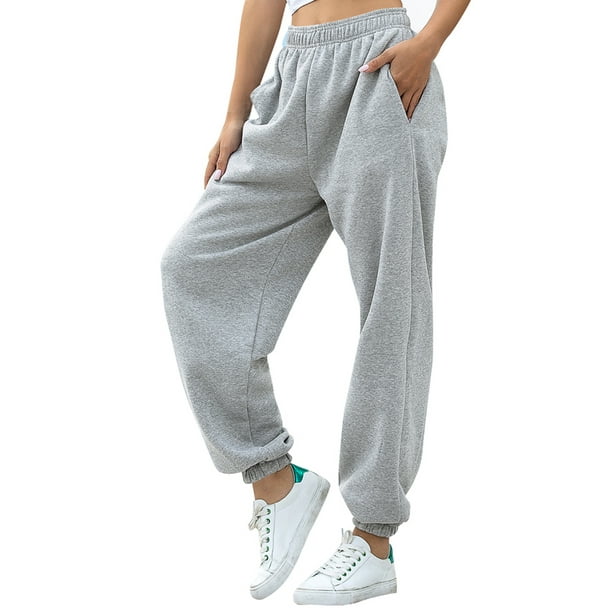  Cotton Sweatpants Women Ladies Solid Color Simple Fall and Winter  Pants Vacation Relaxed Sport Pants : Clothing, Shoes & Jewelry