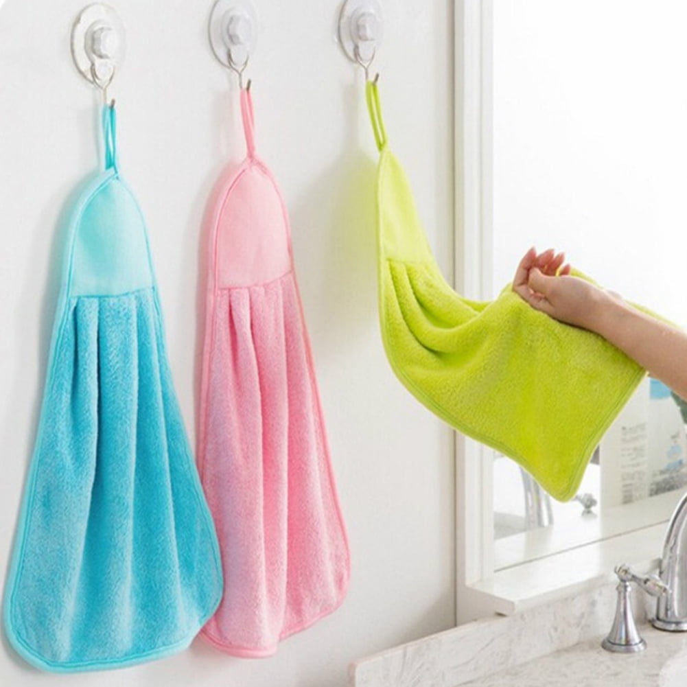 Shaped Cute Lovely New Hand Towel Kitchen Cleaning Cloth Bathroom Coral Velvet 