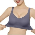 thumbnail image 6 of Taqqpue Wirefree Bras for Women Solid Color No Underwire Padded Push Up Bra Comfortable Soft Seamless Bralettes with Support Everyday Bra, 6 of 6