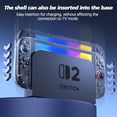 thumbnail image 2 of Funda transparente acoplable compatible con Nintendo Switch 2, funda protectora delgada para Joy-Cons, funda protectora, carcasa rígida antiarañazos y antichoque con purpurina, 2 of 7
