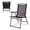 Black, variant on Set of 2 Patio Folding Sling Back Chairs, Outdoor Camping Deck Chairs with Steel Frame, Textile Fabric Seat, No Assembly, Space-Saving Portable Seating for Yard, Beach, Patio and Garden Black