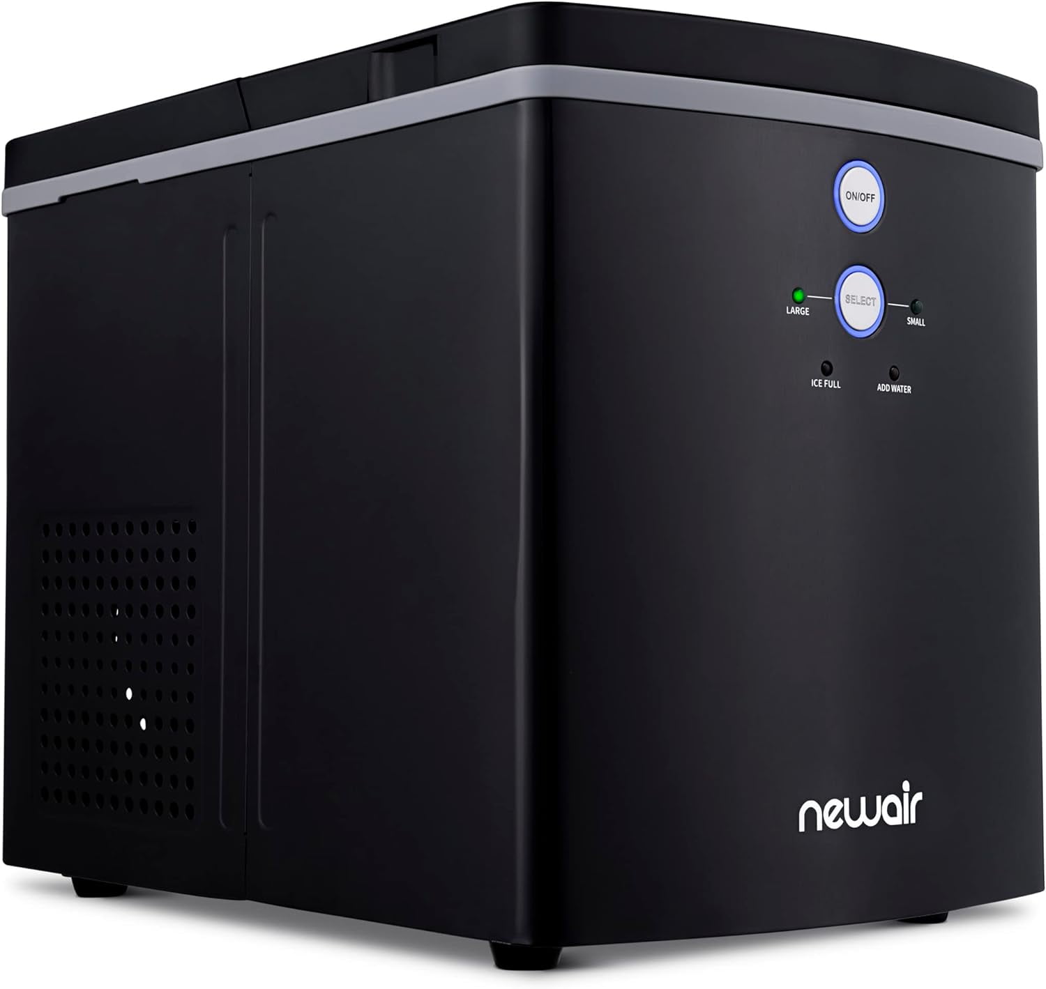 Restored Newair NIM033BK00-RB Portable Ice Maker with 2 Ice Sizes, 33 lbs of Ice a Day, Black (Refurbished)