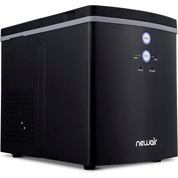 Restored Newair NIM033BK00-RB Portable Ice Maker with 2 Ice Sizes, 33 lbs of Ice a Day, Black (Refurbished)