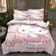 thumbnail image 1 of Juego de cama de Hello Kittys, ropa de cama de 2 piezas, 135x200cm, con estampado 3D de dibujos animados de Anime, Kuromi Melody Girl, 1 of 4