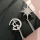 thumbnail image 3 of Elegante Deer Moon Star Broche Delicate Past Pin Pin Decorativo Cadena Pin, 3 of 4