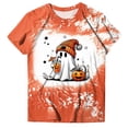 thumbnail image 5 of Akiihool Halloween Costumes for Women Ghost Halloween T-Shirt for Women Cute Ghost Cat Graphic Tee Spooky Season Shirt Vintage Short Sleeve Casual Fall Tops (Orange,XXL), 5 of 5
