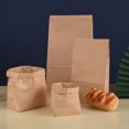 thumbnail image 3 of Bolsa de papel Kraft marrón de 10/30/50/100 piezas, bolsa para alimentos, verduras, compras, dulces, fiambrera, galleta, pan, 3 of 5