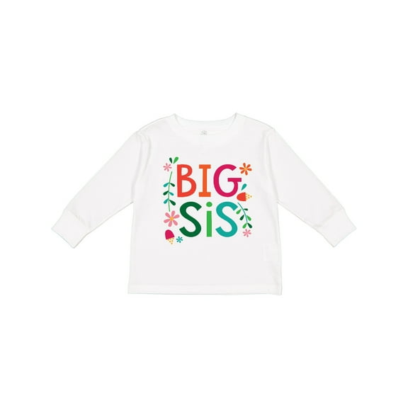 Inktastic Big Sis Girls Cute Sister Announcement Girls Long Sleeve Toddler T-Shirt