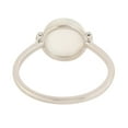 thumbnail image 3 of KIRAN FINE JEWEL Round White Moonstone CZ Diamond Single Stone Cocktail Band Ring 925 Silver Women Gemstone Statement Jewelry Gift For Her, 3 of 5