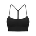 thumbnail image 4 of Butterluxe Womens Y Back Sports Bra Padded Racerback Low Spaghetti Thin Strap Workout Yoga Bra Sports Bra for Big Busted Women Front Closure Bra Sports Bra Small Sports Bra Padded Womens Bras Push up, 4 of 5