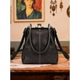 thumbnail image 5 of Deago Women's Vintage Kiss Lock Handbag PU Leather Kiss Clasp Crossbody Shoulder Bag Hobo Tote Purses Wallet (Black), 5 of 8