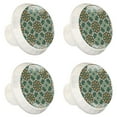 thumbnail image 2 of 4 Pcs Mandala Color Knobs for Kitchen Cabinet Cupboard Dresser Bookcase Drawer Pulls Handles Round Home Decor, 2 of 8